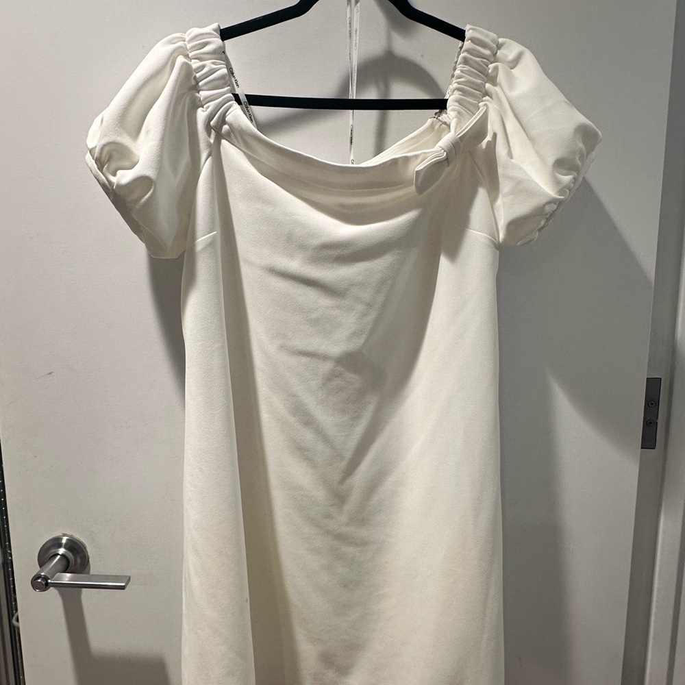 White Calvin Klein dress